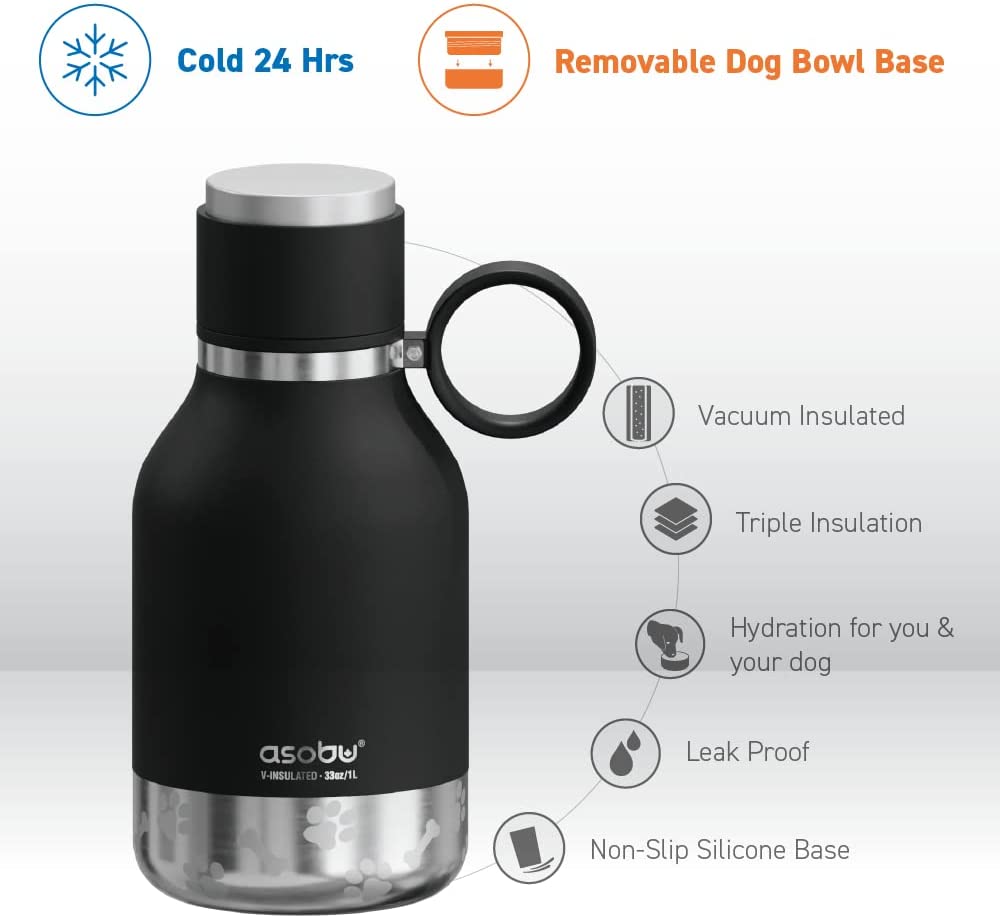 Insulated dog water bottle Asobubottle.com